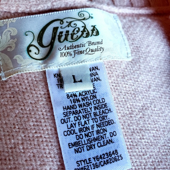 SOLD! Guess double V neck blush pink - Picture 5 of 7